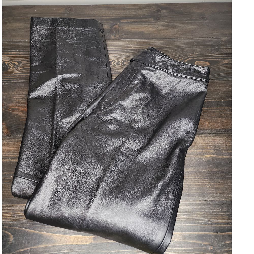 Copper‎ Key Women's Genuine Leather Straight Leg High Rise Pants Trousers Size 5